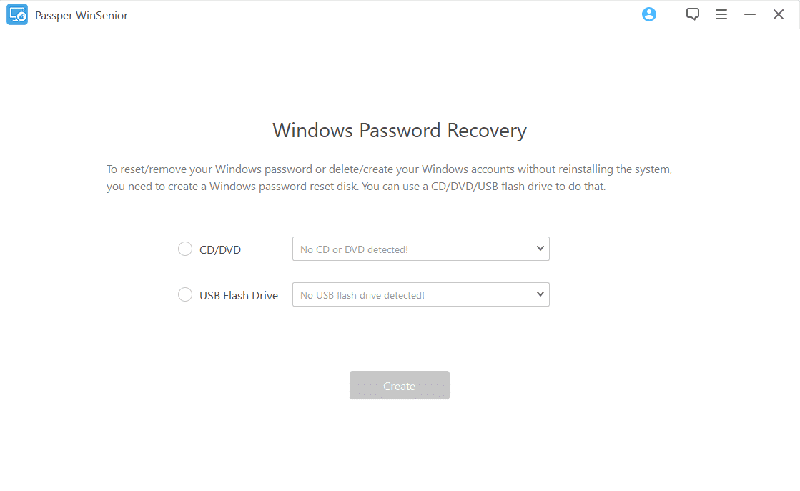 hack Windows 10 password with passper winsenior