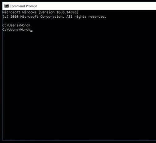 open the Command Prompt Window to crack rar file password